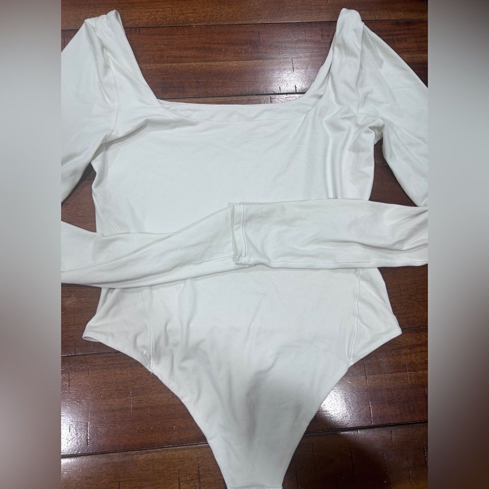 Nulu Square-Neck Long-Sleeve Bodysuit